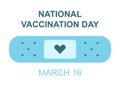 National Vaccination Day celebration vector Illustration