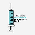 National Vaccination Day 3D Template Design Illustration