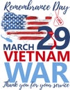 National vietnam war veterans day banner