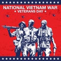 National Vietnam War Veterans Day Banner Vector Illustration