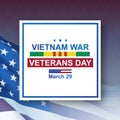 National Vietnam War Veterans Day celebrated in March 29 Royalty Free Stock Photo