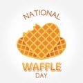 National Waffle Day Vector Illustration.