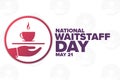 National Waitstaff Day. May 21. Holiday concept. Template for background, banner, card, poster with text inscription Royalty Free Stock Photo