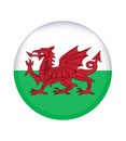 National Wales flag, official colors and proportion correctly. National Wales flag. Vector illustration. EPS10. Wales flag vector Royalty Free Stock Photo