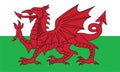 National Wales flag, official colors and proportion correctly. National Wales flag. Vector illustration. EPS10. Royalty Free Stock Photo