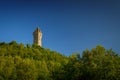 The national Wallace Monument made in 1869 from stone, to commemorate William Wallace displaying his two hand sword Royalty Free Stock Photo