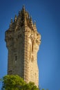 The national Wallace Monument made in 1869 from stone, to commemorate William Wallace displaying his two hand sword