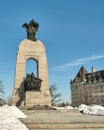 National War Memorial in Ottawa, Canada during witner Royalty Free Stock Photo