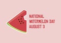 National Watermelon Day vector