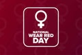 National Wear Red Day. First Friday in February. Holiday concept. Template for background, banner, card, poster with Royalty Free Stock Photo