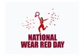 National Wear Red Day. First Friday in February. Holiday concept. Template for background, banner, card, poster with text Royalty Free Stock Photo