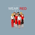 National wear red day Royalty Free Stock Photo