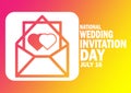 National Wedding Invitation Day Royalty Free Stock Photo