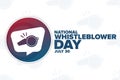 National Whistleblower Day. July 30. Holiday concept. Template for background, banner, card, poster with text