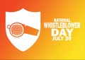 National Whistleblower Day Vector Illustration