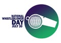National Whistleblower Day Vector Template Design Illustration