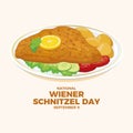 National Wiener Schnitzel Day vector illustration