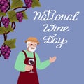 National Wine Day. May 25. Holiday concept.