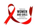 National Women and Girls HIV AIDS Awareness Day. Vector illustration on white