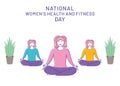 National women`s health and fitness day Royalty Free Stock Photo