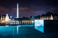 The National World War II Memorial and Washington Monument at ni Royalty Free Stock Photo