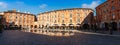 Nationale square and its water mirror in autumn in Montauban, in Tarn et Garonne, in Occitanie, France Royalty Free Stock Photo