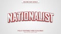 nationalist text effect editable eps file