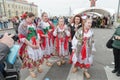 The Nationalities Ball participants: Polish folk dance ensemble `Gaik` after the performance.