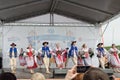 The Nationalities Ball participants: on the stage Polish folk dance ensemble `Gaik`.