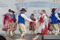 The Nationalities Ball participants: on the stage Polish folk dance ensemble `Gaik`.