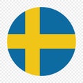 Nationall flag of Sweden. Vector illustration Royalty Free Stock Photo