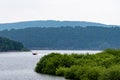 Nationalpark Eifel Achen in Germany - View on the lake at Rurtalsperre Schwammenauel