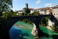 Ponte del Diavolo in Natisone river in Cividale del Friuli in Udine in Italy in Autumn