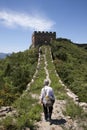 Nativ Woman walking on Great Wall