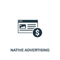 Native Advertising icon. Creative element design from content icons collection. Pixel perfect Native Advertising icon for web Royalty Free Stock Photo