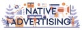 Native advertsing typographic header concept. Marketing campaign Royalty Free Stock Photo