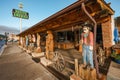 Native America Shop in downtown of Williams on a historical route 66, street view