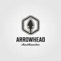 Native american arrowhead logo hunt vector illustration design Royalty Free Stock Photo