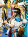 Native American Boy with Fringed Batman Shawl Royalty Free Stock Photo