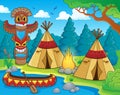 Native American campsite theme image 1