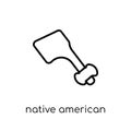Native American Canoe icon from American Indigenous Signals coll Royalty Free Stock Photo