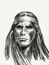 Native american chief Royalty Free Stock Photo