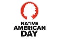 Native American Day. Holiday concept. Template for background, banner, card, poster with text inscription. Vector EPS10 Royalty Free Stock Photo