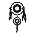 Native american dreamcatcher icon, simple style Royalty Free Stock Photo