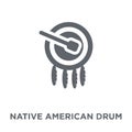 Native American Drum icon from American Indigenous Signals collection. Royalty Free Stock Photo