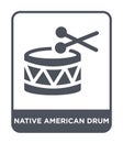 native american drum icon in trendy design style. native american drum icon isolated on white background. native american drum Royalty Free Stock Photo