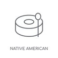 Native American Drum linear icon. Modern outline Native American Royalty Free Stock Photo