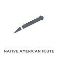 Native American Flute icon from American Indigenous Signals coll Royalty Free Stock Photo