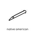 Native American Flute icon from American Indigenous Signals coll Royalty Free Stock Photo