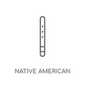 Native American Flute linear icon. Modern outline Native America Royalty Free Stock Photo